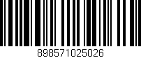 Código de barras (EAN, GTIN, SKU, ISBN): '898571025026'