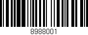 Código de barras (EAN, GTIN, SKU, ISBN): '8988001'