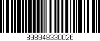 Código de barras (EAN, GTIN, SKU, ISBN): '898948330026'
