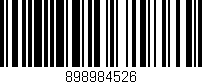 Código de barras (EAN, GTIN, SKU, ISBN): '898984526'