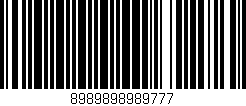 Código de barras (EAN, GTIN, SKU, ISBN): '8989898989777'