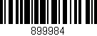 Código de barras (EAN, GTIN, SKU, ISBN): '899984'