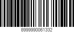 Código de barras (EAN, GTIN, SKU, ISBN): '8999990061332'