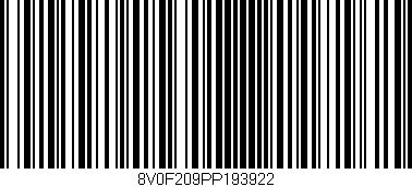 Código de barras (EAN, GTIN, SKU, ISBN): '8V0F209PP193922'