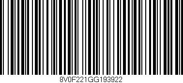 Código de barras (EAN, GTIN, SKU, ISBN): '8V0F221GG193922'