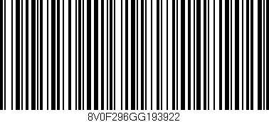 Código de barras (EAN, GTIN, SKU, ISBN): '8V0F296GG193922'