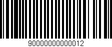Código de barras (EAN, GTIN, SKU, ISBN): '90000000000012'