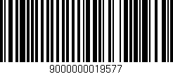 Código de barras (EAN, GTIN, SKU, ISBN): '9000000019577'