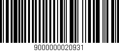 Código de barras (EAN, GTIN, SKU, ISBN): '9000000020931'