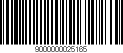 Código de barras (EAN, GTIN, SKU, ISBN): '9000000025165'