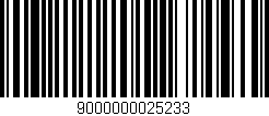 Código de barras (EAN, GTIN, SKU, ISBN): '9000000025233'