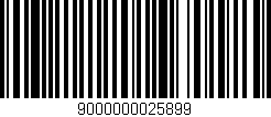 Código de barras (EAN, GTIN, SKU, ISBN): '9000000025899'