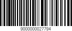 Código de barras (EAN, GTIN, SKU, ISBN): '9000000027794'