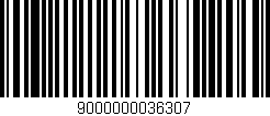 Código de barras (EAN, GTIN, SKU, ISBN): '9000000036307'