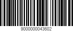 Código de barras (EAN, GTIN, SKU, ISBN): '9000000043602'