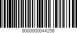 Código de barras (EAN, GTIN, SKU, ISBN): '9000000044258'