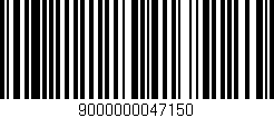Código de barras (EAN, GTIN, SKU, ISBN): '9000000047150'