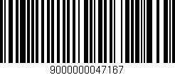 Código de barras (EAN, GTIN, SKU, ISBN): '9000000047167'