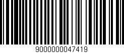Código de barras (EAN, GTIN, SKU, ISBN): '9000000047419'