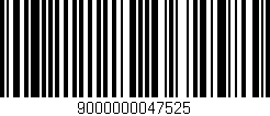 Código de barras (EAN, GTIN, SKU, ISBN): '9000000047525'