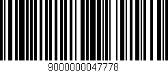 Código de barras (EAN, GTIN, SKU, ISBN): '9000000047778'