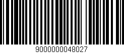 Código de barras (EAN, GTIN, SKU, ISBN): '9000000048027'
