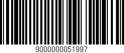 Código de barras (EAN, GTIN, SKU, ISBN): '9000000051997'