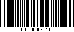 Código de barras (EAN, GTIN, SKU, ISBN): '9000000059481'