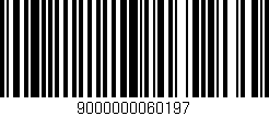 Código de barras (EAN, GTIN, SKU, ISBN): '9000000060197'