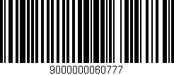 Código de barras (EAN, GTIN, SKU, ISBN): '9000000060777'