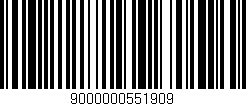 Código de barras (EAN, GTIN, SKU, ISBN): '9000000551909'