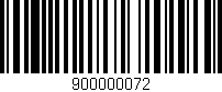 Código de barras (EAN, GTIN, SKU, ISBN): '900000072'