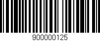 Código de barras (EAN, GTIN, SKU, ISBN): '900000125'