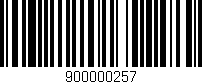 Código de barras (EAN, GTIN, SKU, ISBN): '900000257'