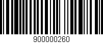Código de barras (EAN, GTIN, SKU, ISBN): '900000260'