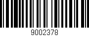Código de barras (EAN, GTIN, SKU, ISBN): '9002378'