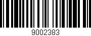 Código de barras (EAN, GTIN, SKU, ISBN): '9002383'