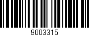 Código de barras (EAN, GTIN, SKU, ISBN): '9003315'