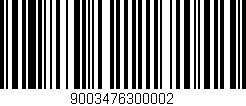 Código de barras (EAN, GTIN, SKU, ISBN): '9003476300002'