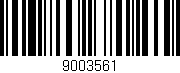 Código de barras (EAN, GTIN, SKU, ISBN): '9003561'