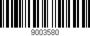 Código de barras (EAN, GTIN, SKU, ISBN): '9003580'