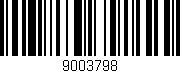 Código de barras (EAN, GTIN, SKU, ISBN): '9003798'