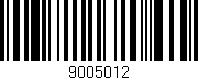 Código de barras (EAN, GTIN, SKU, ISBN): '9005012'