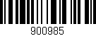 Código de barras (EAN, GTIN, SKU, ISBN): '900985'