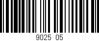 Código de barras (EAN, GTIN, SKU, ISBN): '9025/05'
