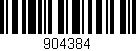 Código de barras (EAN, GTIN, SKU, ISBN): '904384'