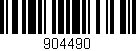 Código de barras (EAN, GTIN, SKU, ISBN): '904490'