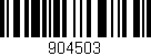 Código de barras (EAN, GTIN, SKU, ISBN): '904503'