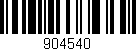 Código de barras (EAN, GTIN, SKU, ISBN): '904540'