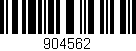 Código de barras (EAN, GTIN, SKU, ISBN): '904562'